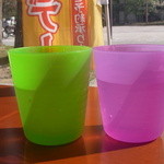 Paku Kafe - お冷のカップがカラフルで可愛い☆♪