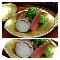 嵯峨野 - 飯蛸旨煮・菜の花・・優しい味わいで、イイダコも柔らかく煮こまれています