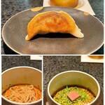 イチリン ハナレ - 丹波高坂地鶏
            につける餃子
            からの麺
