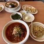 幸楽苑 - 料理写真:期間限定会津レッドと中華そば 他セット及びトッピング各種