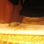 さえ喜 - 活イイダコは目の前でぶつ切りにししゃぶしゃぶでいただく　2015/3月