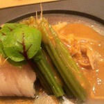 さえ喜 - 穴子は牛蒡とゴマダレでいただきます