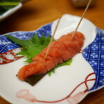 酒房 若竹 - 明太子の昆布〆