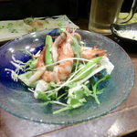 ぶんぶく - アスパラと芝エビのサラダ