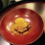 日本料理 太月 - 赤飯唐墨かけ（お店からお祝いの一品）2015-3