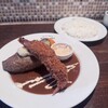 キッチン ハセガワ - 海老フライハンバーグ、ライス