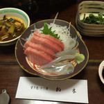 柏木 - 生まぐろと細魚の刺身
