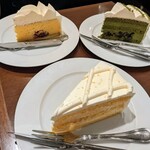ハーブス - シトロンケーキ850円、チェリーのチーズスフレ980円、グリーンティームース980円✨️