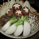 松吟庵 - 野菜　これが２皿で６人前