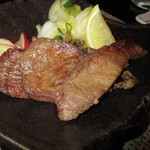 松吟庵 - コースのタン焼き