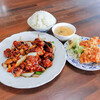 中国料理 遣唐使 - 黒酢豚＋唐揚げ・ご飯セット