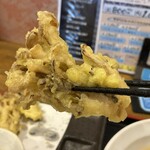 うどん居酒屋 麦笑 - 舞茸天、にゅ〜〜ん！