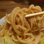 ラーメン　どかいち - 心持ち細くなった？太麺（2015年3月14日）