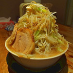 ラーメン　どかいち - ラーメン（大、麺ヤワ、全マシマシ、2015年3月14日）