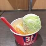 サーティワンアイスクリーム - 料理写真:キウイ杏仁豆腐とマンダリンオレンジチーズケーキ