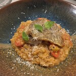 食堂アローカメラ - 鯛のソテーとフレッシュトマトのリゾット
