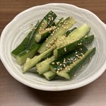 風来坊  - 叩ききゅうりのネギ油和え