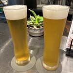 JINGLE - 湘南ゴールドM1300円、ねこにひきM1500円税込、以下内税表記、19時までのハッピーアワーで各200円引きだった。