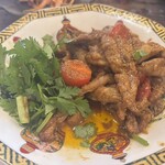 スパイスと創作料理 この一杯のために。 - タンドリーセせり炒め