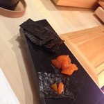 鮨 心白 - 卵黄の醤油麹漬け（2015.03.16）