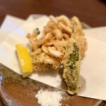 蕎麦見世のあみ - 白海老のかき揚げ(←一番食べたかったヤツ！)