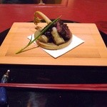 にくの匠 三芳 - お肉と独活の焼き合わせ　ふきのとう味噌