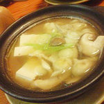 魚菜きし - お鍋（お豆腐、牡蠣、鴨、天然キノコ）