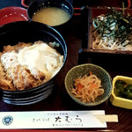 Oomura Nihachi Soba - カツ丼セット(1150円)