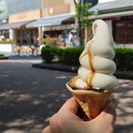 石山寺プリン本舗 - 料理写真:プリンソフト、450円。