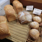 こつばき - おすすめの食パンとカンパーニュです。小麦の品種や酵母にこだわって作っているそうです。
