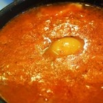 白釜飯 純豆腐火鍋 まん馬 - 特上カルビ スンドーフ定食（スンドーフに生卵を投入）