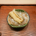 お料理 さいとう - 穴子天ぷらに青首大根
