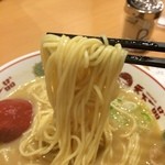 天下一品 - 【2014年07月】こってり、麺固め、スープ増の、麺アップ。