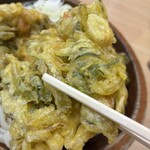 とちぎや - かき揚げ　　ネギがぎっしり