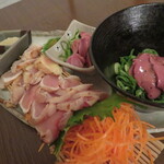 よか鶏 - 鶏の造り盛り合わせ