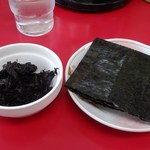 南京ラーメン 黒門 - 冬季限定★佐賀県産初摘み海苔（焼き海苔とバラ干し）