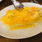 ラミティエ - ランド産ホワイトアスパラガス、温玉とミモレット（２皿分）