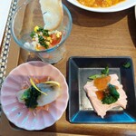 ハスカップ ザ・ガーデン - 少量ずつで色々食べることができました。