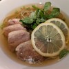 河内鴨 蕎麦 スタンド 藤乃 - 焼鴨ロースとクレソンの冷しレモン蕎麦