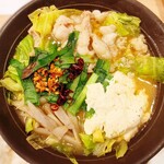 ガスト - 料理写真:博多明太もつ鍋 こく味噌 ごはん付き 大盛(1,340円)
