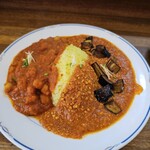 インドカレー茶屋 にきる - にきるランチ（なすキーマ・チャナマサラ）