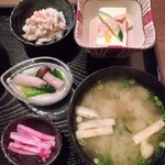横尾商店 - 小鉢＆味噌汁