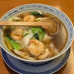 賓館 - 海老と野菜の餡かけめん♪