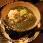 東條 - 胡麻豆腐と鯛の真子　おろしのりあんかけ