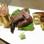 とく山 - 常陸牛サーロインステーキ　新筍　ホワイトアスパラ