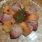 Seafood bar Ermitage - ①エルミタージュのカルパッチョ 1584円