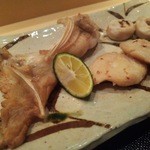 鮨 相澤 - 焼魚 河豚アラ､白子､鱈の頬肉
