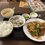 晴々飯店 - リアル回鍋肉定食　980円