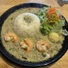 ハチヤカレー - グリーンカレー、エビトッピング
