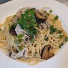 PASTA IN CAMMINO - ③うつみ潮風豚と椎茸&大葉の焦がしバター醤油のスパゲッティ
スパゲッティは仄かにパツッとした歯応えがあり、優しい旨みのうつみ潮風豚、煮椎茸も優しい味わい、焦がしバター醤油との相性も良かった